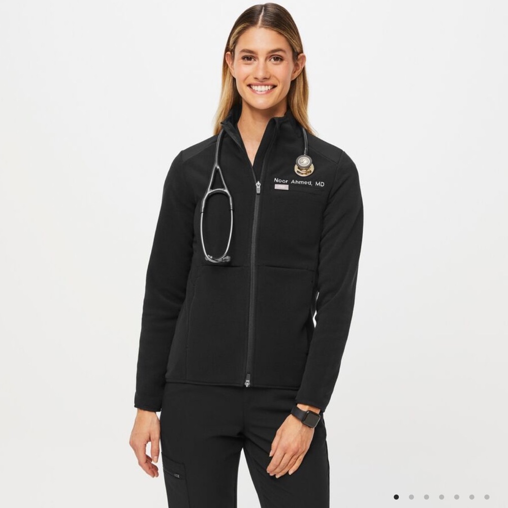 Figs on shift fleece jacket